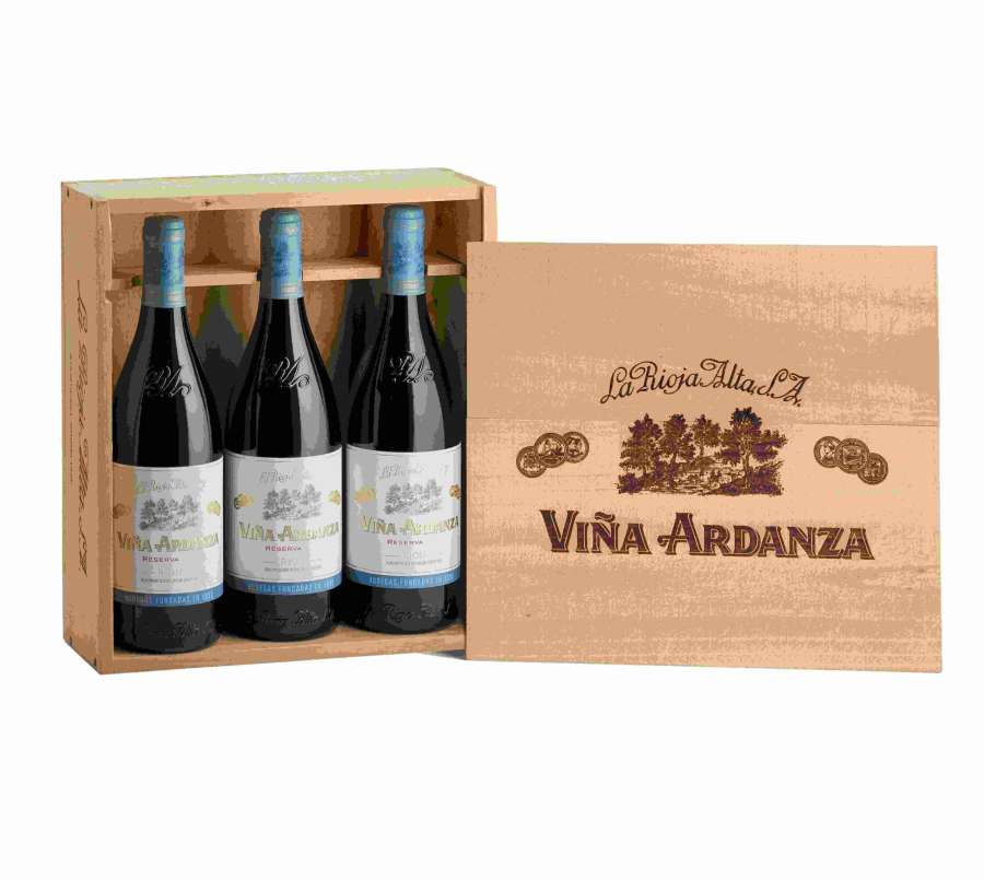  3 Viña Ardanza  en caja de madera